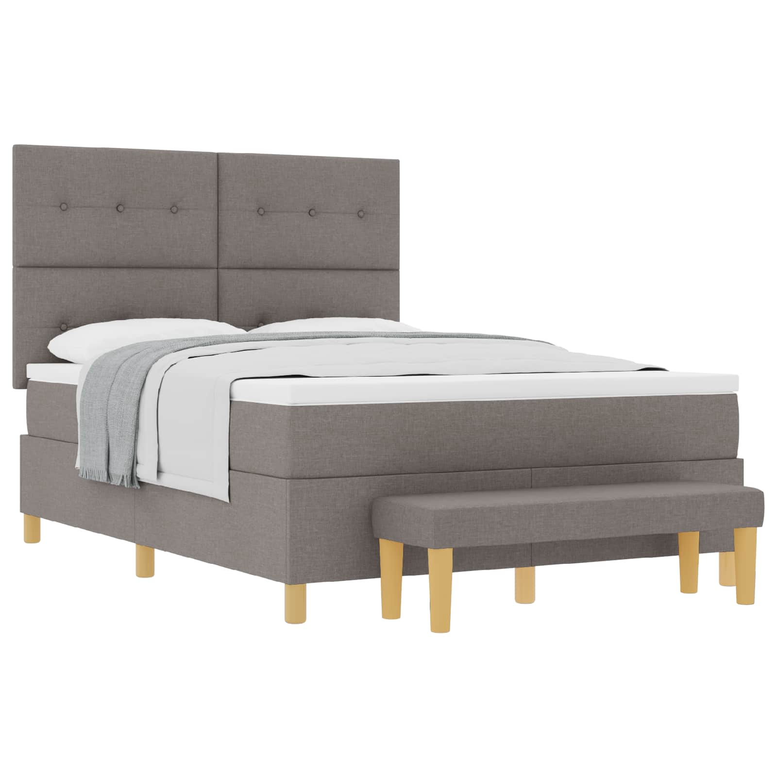 Letto a molle con testiera Talpa 140 x 200 cm Tessuto | homemem39