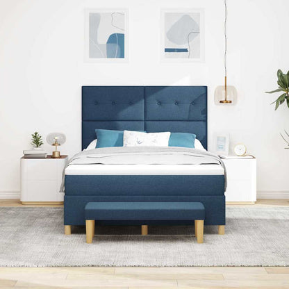 Letto a molle con testiera Blu 200 x 140 cm Tessuto | homemem39