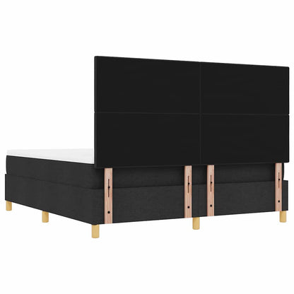 Letto a molle con testiera Nero 200 x 180 cm Tessuto | homemem39