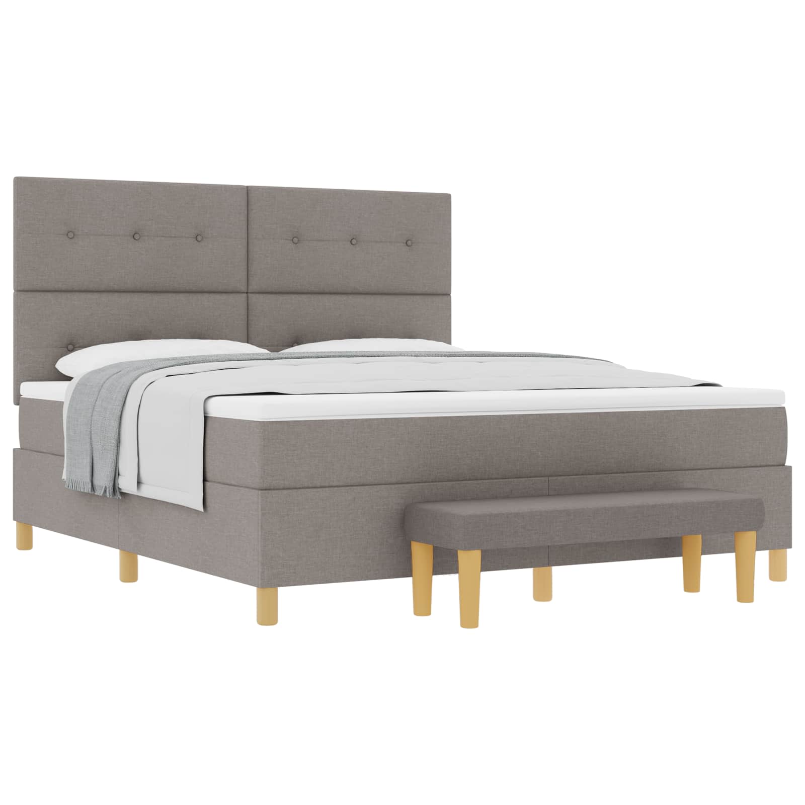 Letto a molle con testiera Talpa 200 x 180 cm Tessuto | homemem39