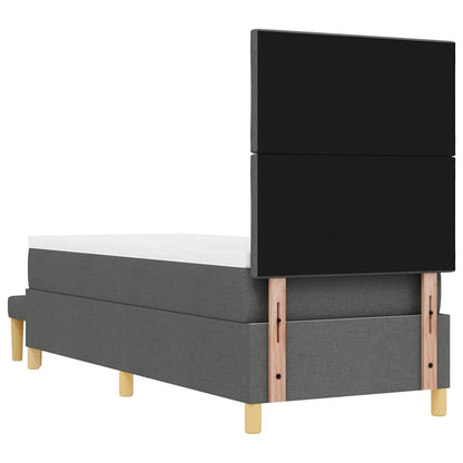 Letto a molle con testiera Grigio scuro 200 x 80 cm Tessuto | homemem39