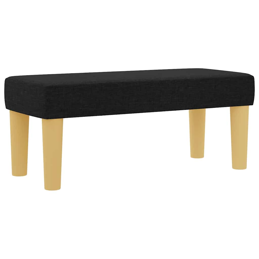 Letto a molle con cuscino con testiera Nero 200 x 80 cm Tessuto | homemem39