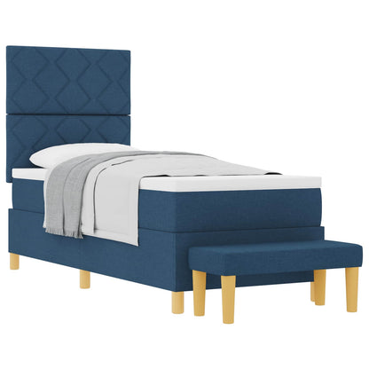 Letto a molle con testiera Blu 200 x 80 cm Tessuto | homemem39