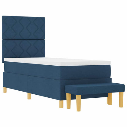 Letto a molle con testiera Blu 200 x 80 cm Tessuto | homemem39