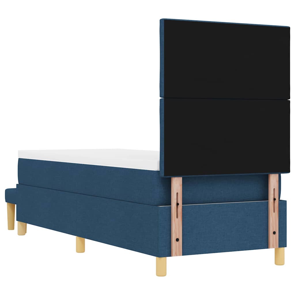 Letto a molle con testiera Blu 200 x 80 cm Tessuto | homemem39