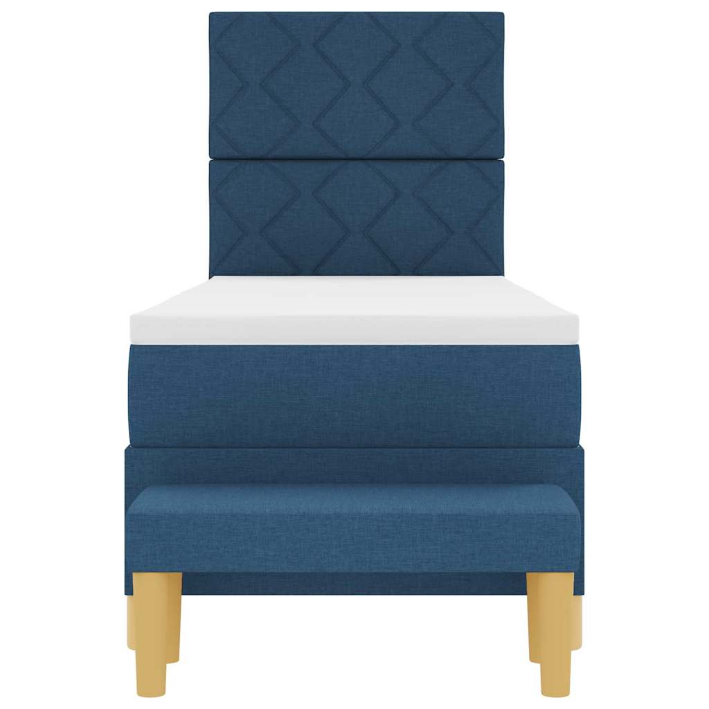 Letto a molle con testiera Blu 200 x 80 cm Tessuto | homemem39