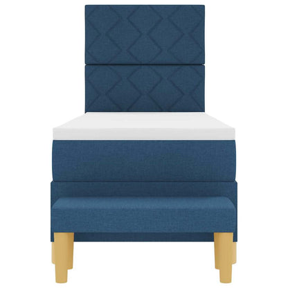 Letto a molle con testiera Blu 200 x 80 cm Tessuto | homemem39