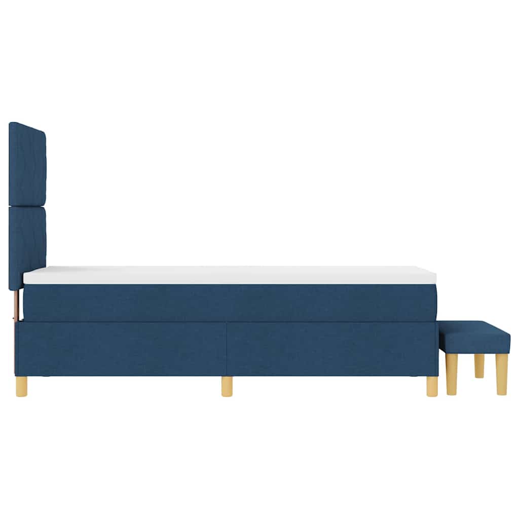 Letto a molle con testiera Blu 200 x 80 cm Tessuto | homemem39