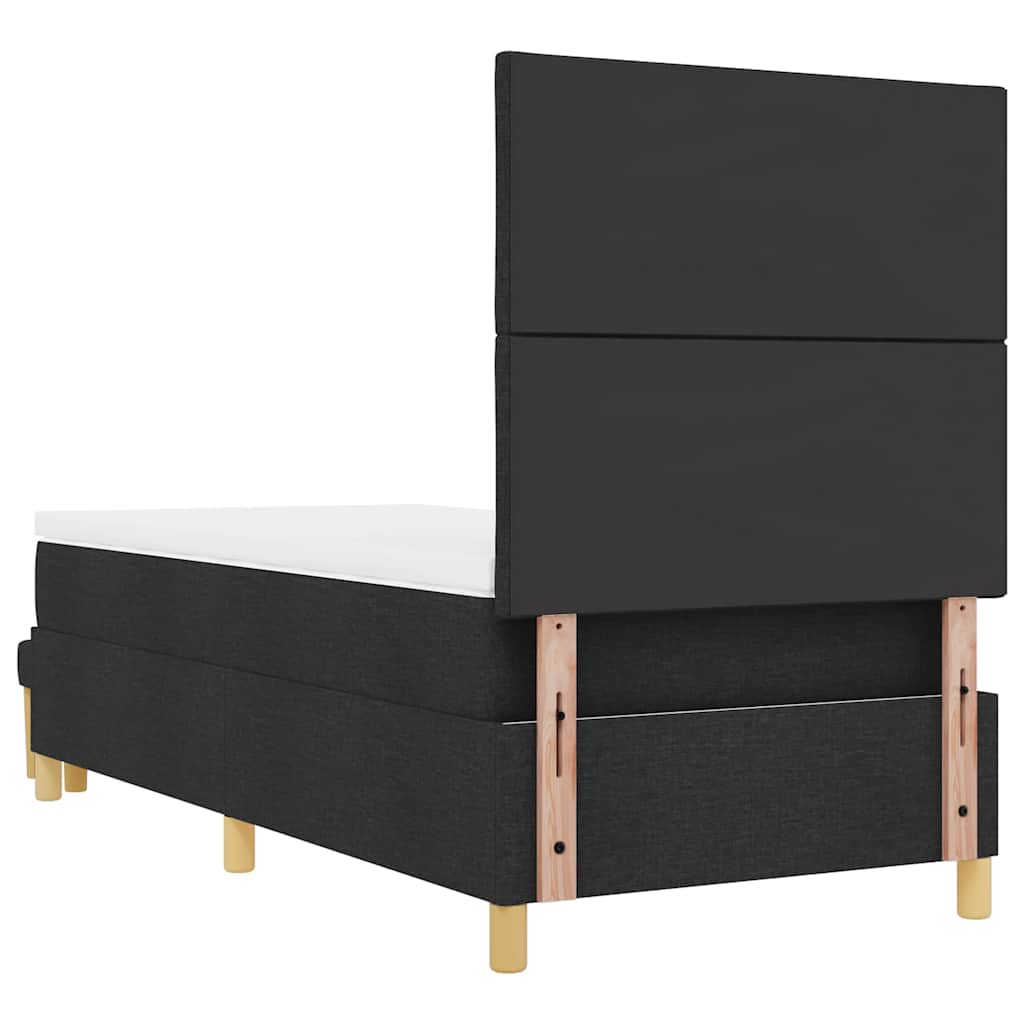 Letto a molle con cuscino Nero 200 x 100 cm Tessuto | homemem39