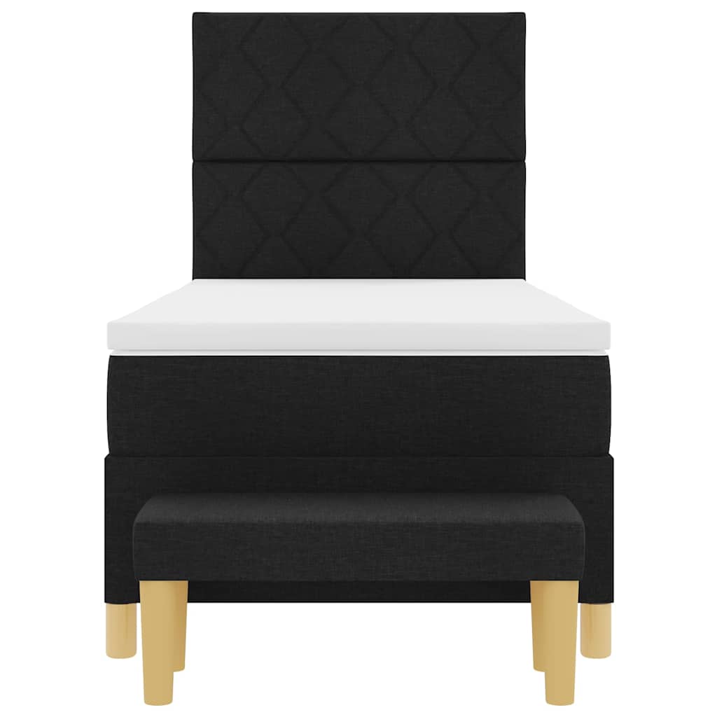 Letto a molle con cuscino Nero 200 x 100 cm Tessuto | homemem39