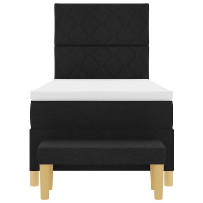 Letto a molle con cuscino Nero 200 x 100 cm Tessuto | homemem39
