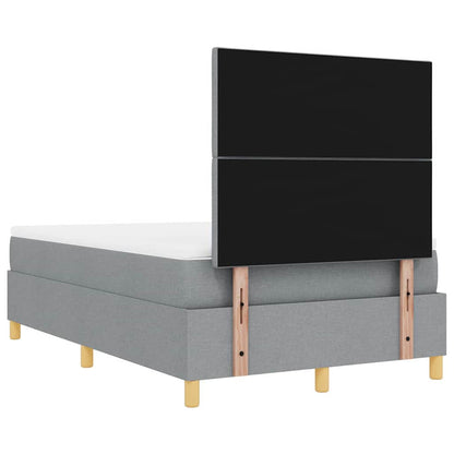 Letto a molle con cuscino Grigio chiaro 190 x 120 cm Tessuto | homemem39