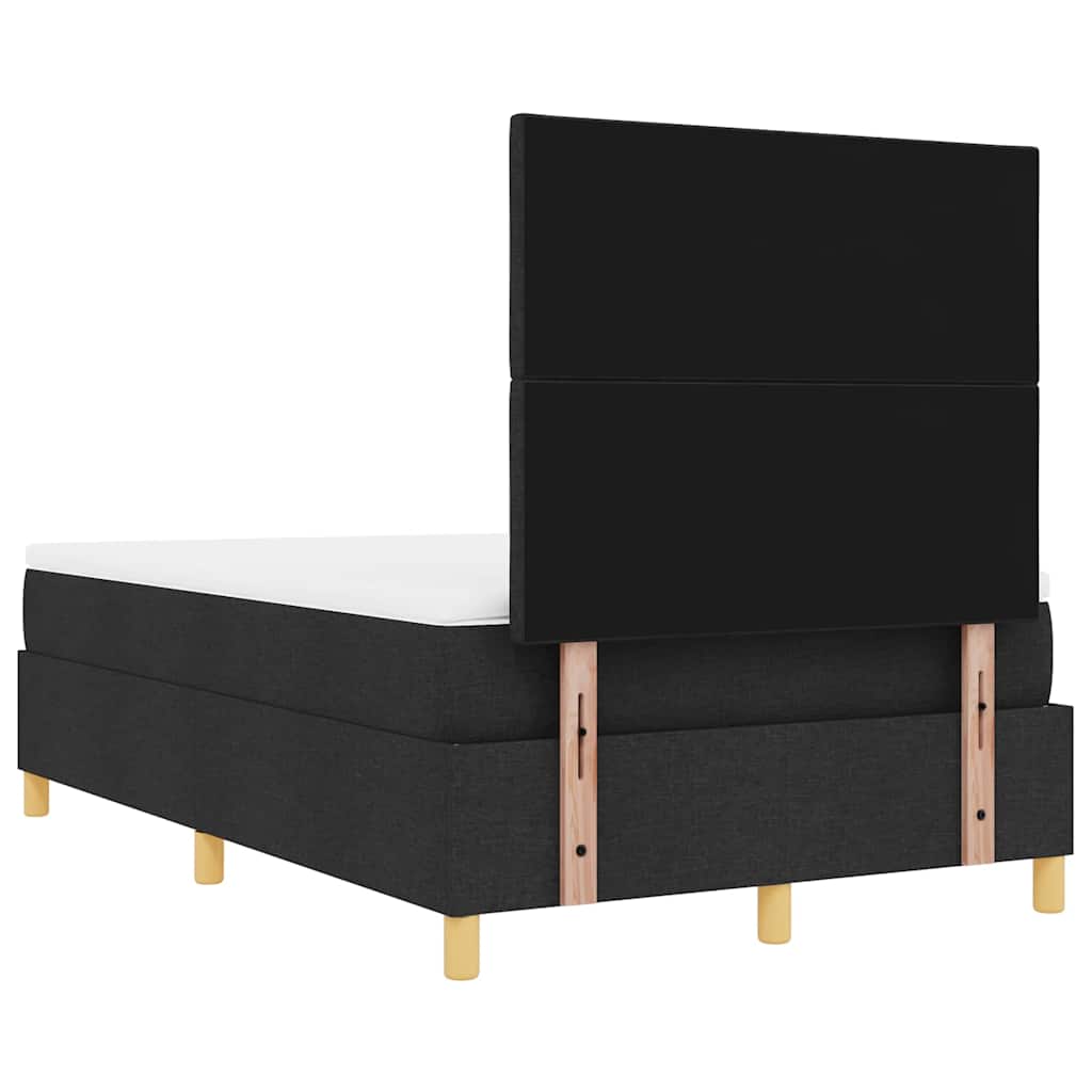 Letto a molle con testiera Nero 190 x 120 cm Tessuto | homemem39