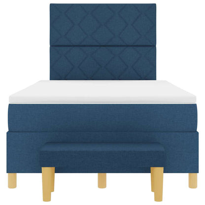 Letto a molle con cuscino con testiera Blu 190 x 120 cm Tessuto | homemem39