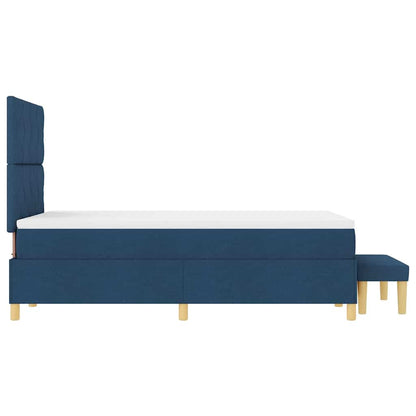 Letto a molle con cuscino con testiera Blu 190 x 120 cm Tessuto | homemem39