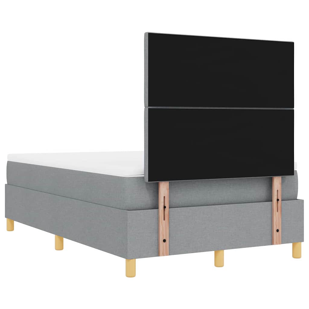 Letto a molle con cuscino Grigio chiaro 200 x 120 cm Tessuto | homemem39