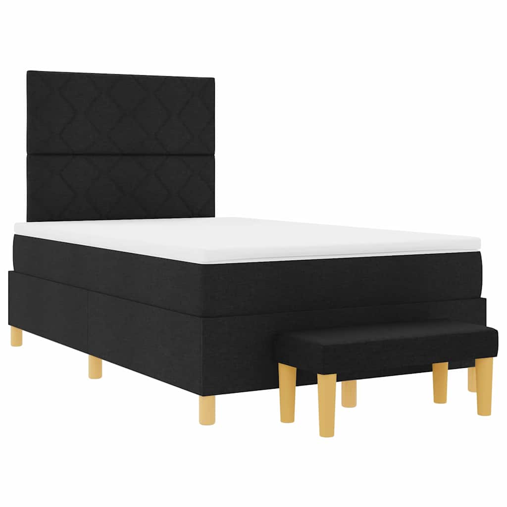 Letto a molle con cuscino Nero 200 x 120 cm Tessuto | homemem39