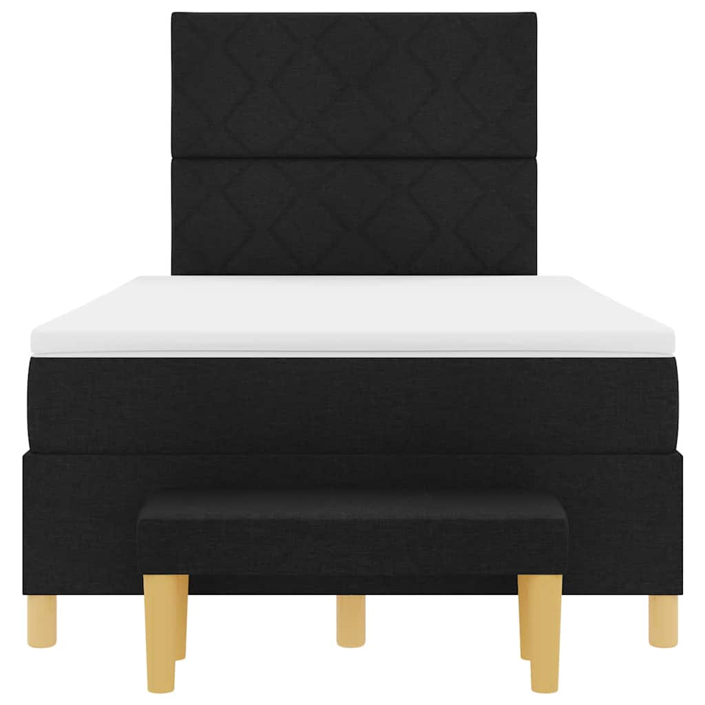 Letto a molle con cuscino Nero 200 x 120 cm Tessuto | homemem39