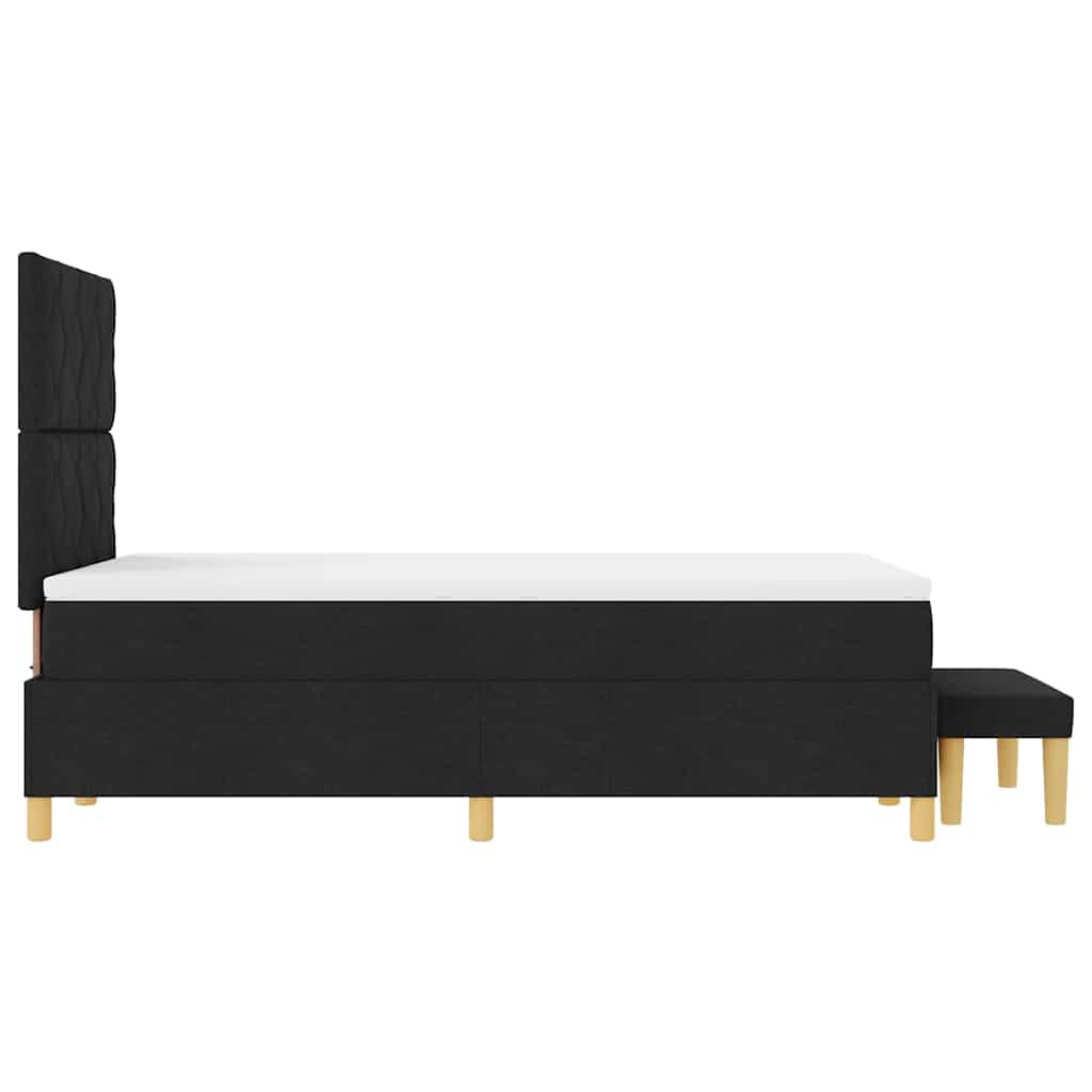 Letto a molle con cuscino Nero 200 x 120 cm Tessuto | homemem39