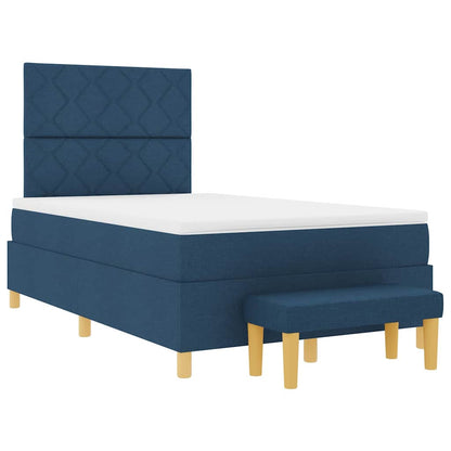 Letto a molle con cuscino con testiera Blu 200 x 120 cm Tessuto | homemem39