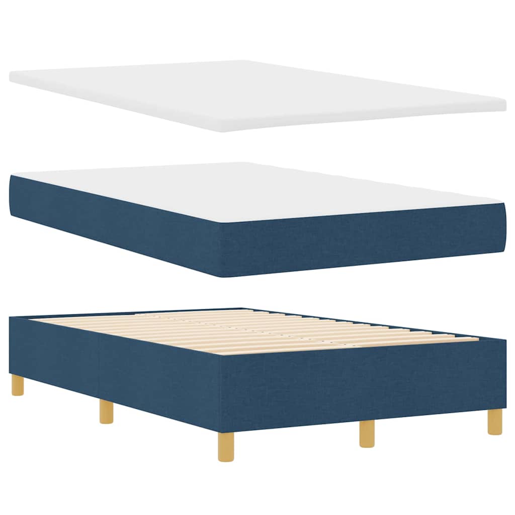 Letto a molle con cuscino con testiera Blu 200 x 120 cm Tessuto | homemem39