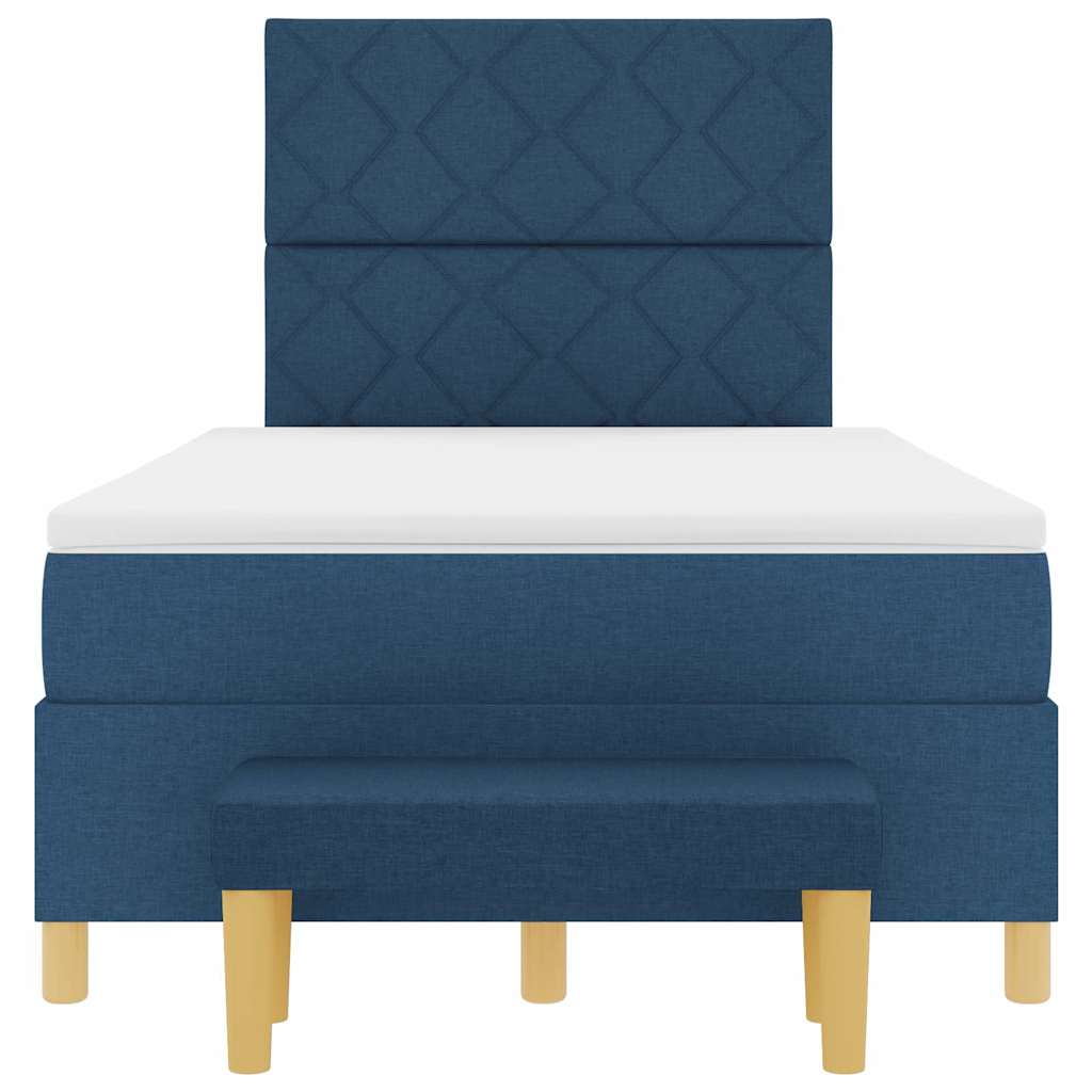 Letto a molle con cuscino con testiera Blu 200 x 120 cm Tessuto | homemem39