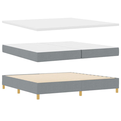 Letto a molle con cuscino Grigio chiaro 200 x 200 cm Tessuto | homemem39