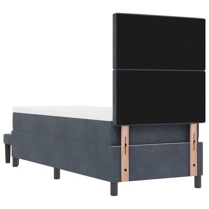Letto a molle con testiera Grigio scuro 200 x 80 cm Velluto | homemem39