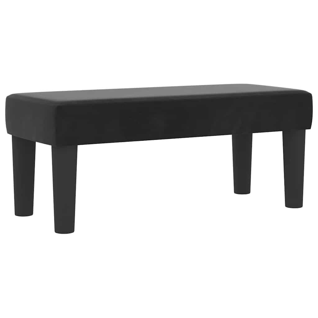 Letto a molle con testiera Nero 200 x 80 cm Velluto | homemem39