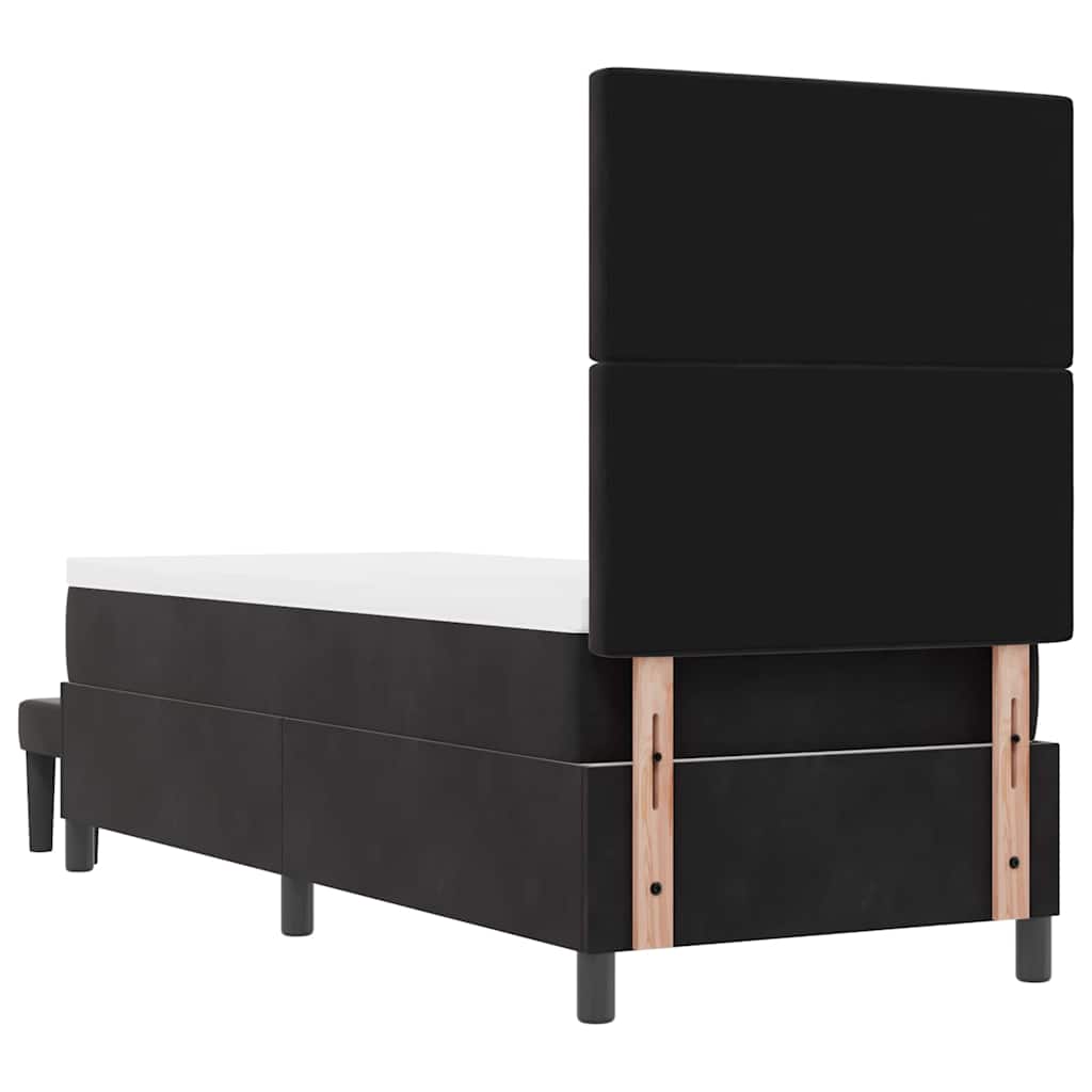 Letto a molle con testiera Nero 200 x 80 cm Velluto | homemem39