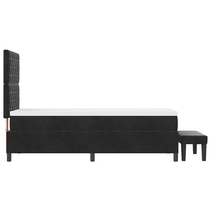 Letto a molle con testiera Nero 200 x 80 cm Velluto | homemem39