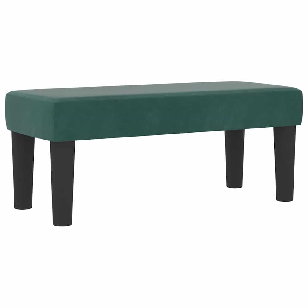 Letto a molle con materasso Verde Scuro 90 x 190 cm Velluto