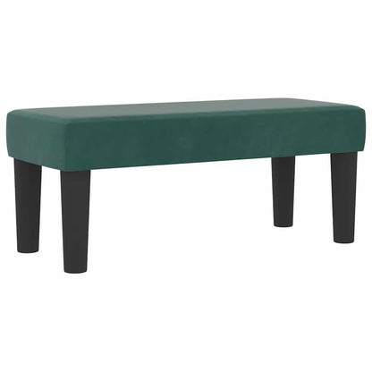 Letto a molle con materasso Verde scuro 100 x 200 cm Velluto