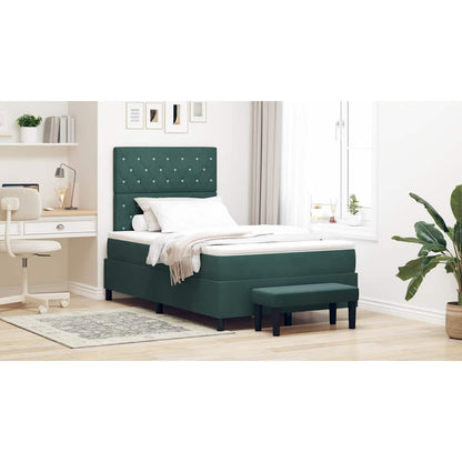 Letto a molle con testiera Verde Scuro 200 x 120 cm Velluto | homemem39