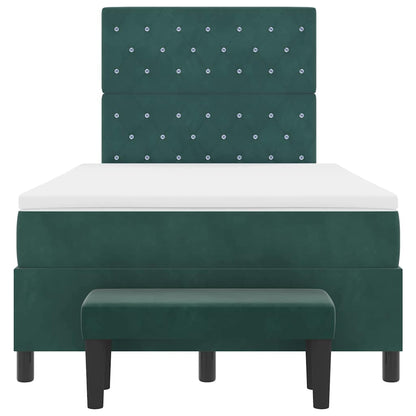 Letto a molle con testiera Verde Scuro 200 x 120 cm Velluto | homemem39