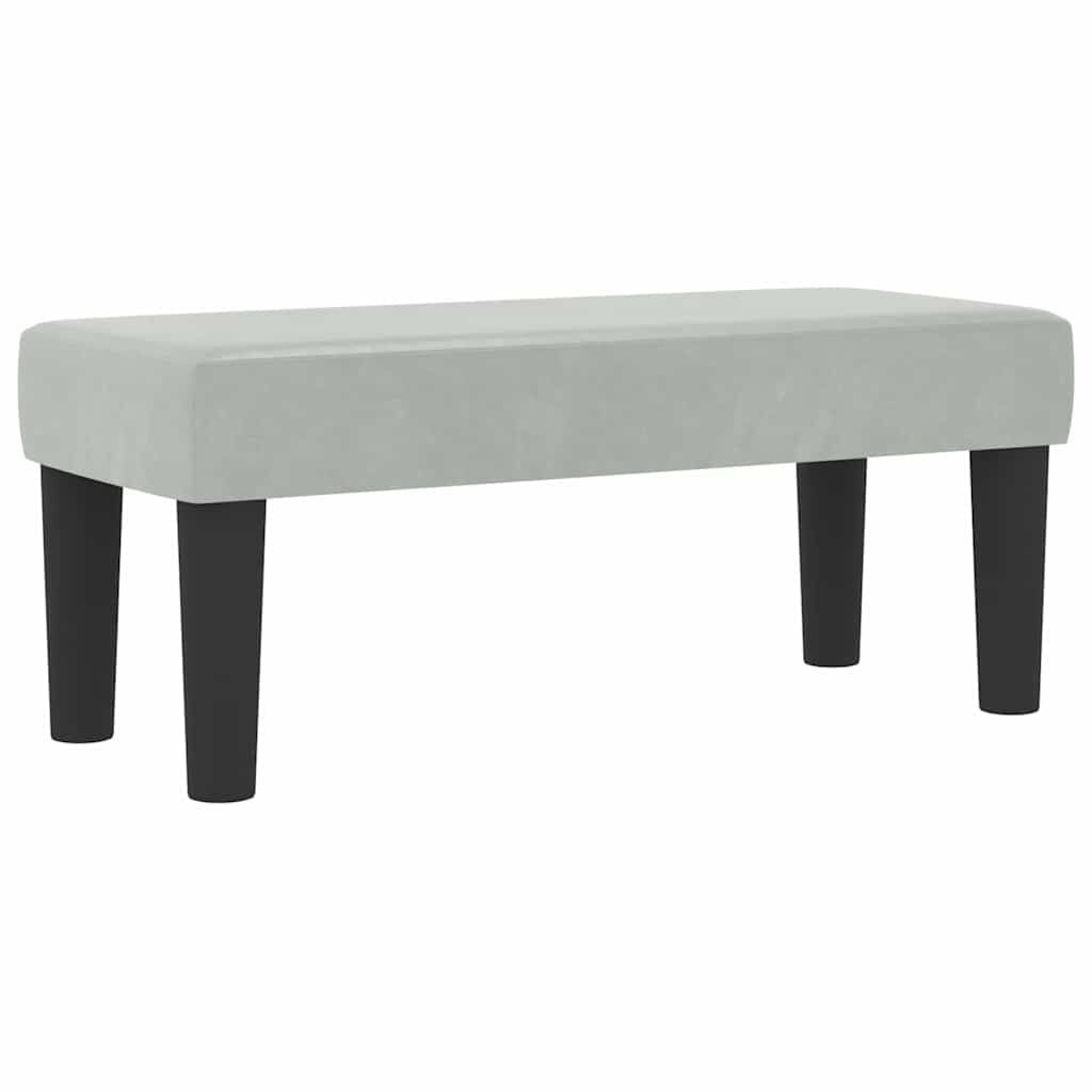 Letto a molle con testiera Grigio chiaro 200 x 80 cm Velluto | homemem39