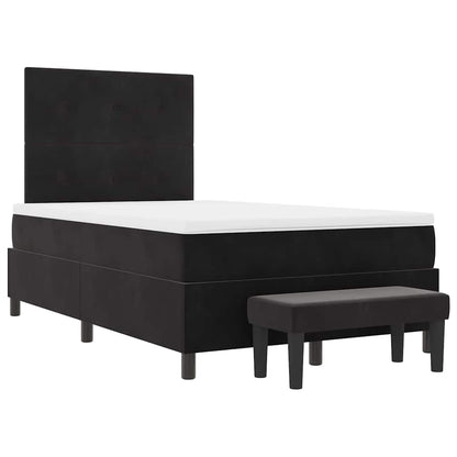 Letto a molle con testiera Nero 190 x 120 cm Velluto | homemem39
