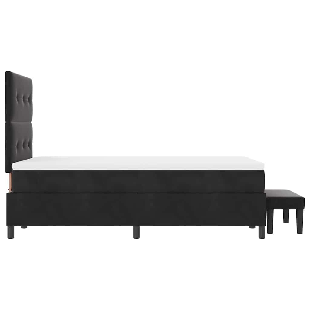 Letto a molle con testiera Nero 190 x 120 cm Velluto | homemem39