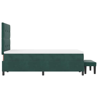 Letto a molle con cuscino Verde scuro 190 x 120 cm Velluto | homemem39