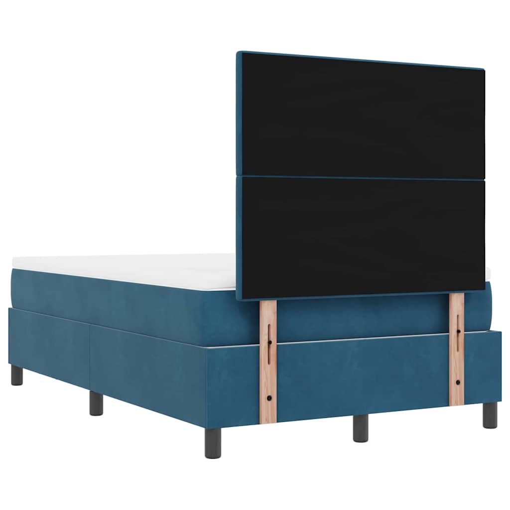 Letto a molle con testiera Blu scuro 190 x 120 cm Velluto | homemem39