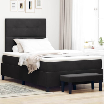 Letto a molle con testiera Nero 200 x 120 cm Velluto | homemem39