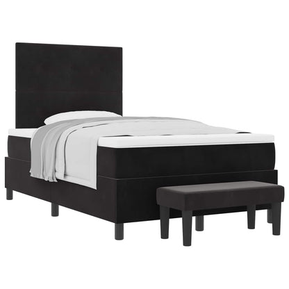 Letto a molle con testiera Nero 200 x 120 cm Velluto | homemem39