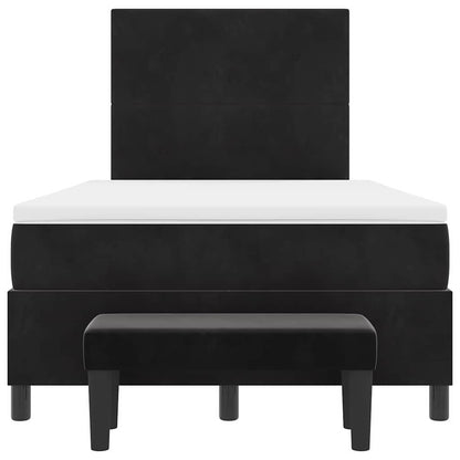 Letto a molle con testiera Nero 200 x 120 cm Velluto | homemem39
