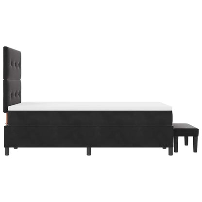 Letto a molle con testiera Nero 200 x 120 cm Velluto | homemem39