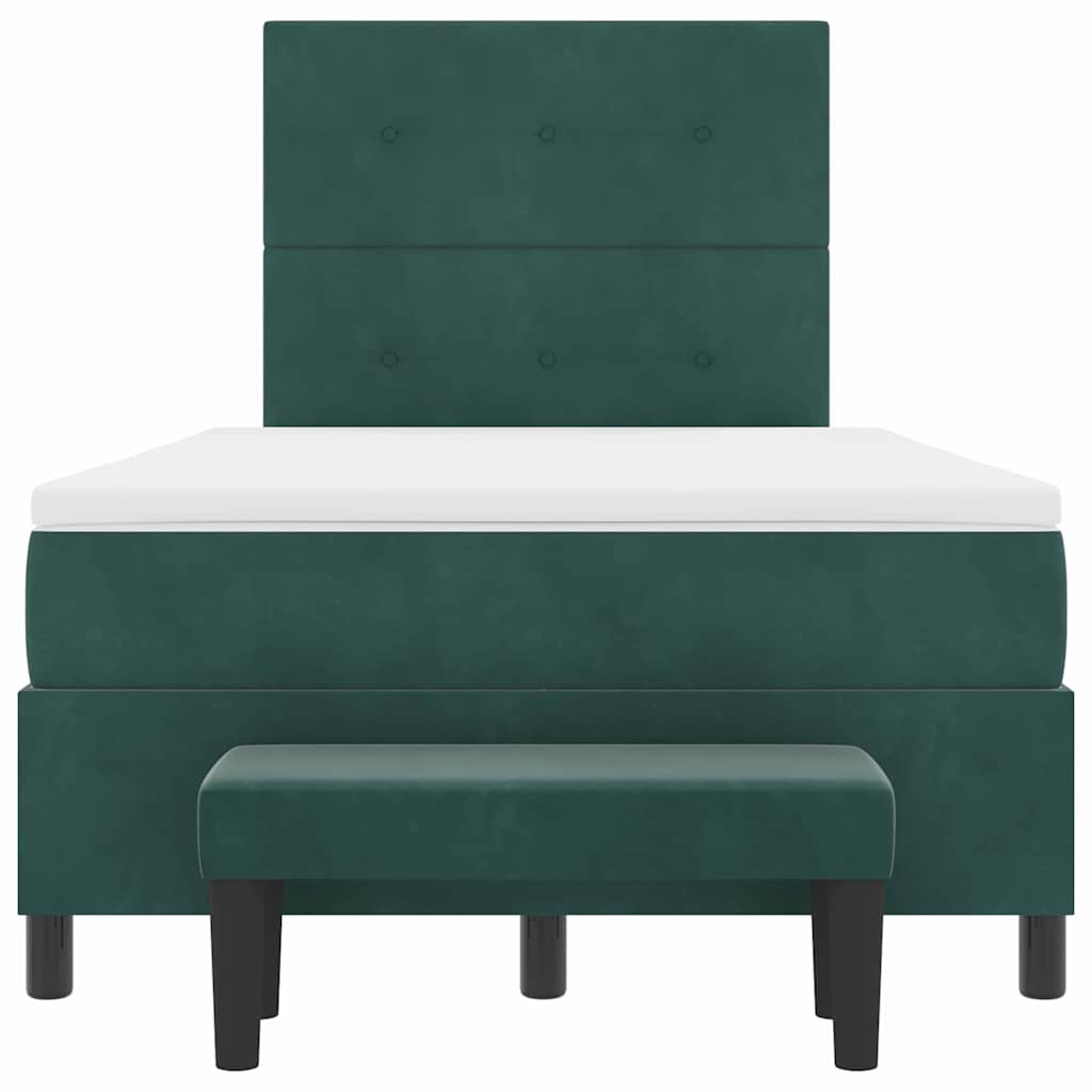 Letto a molle con testiera Verde Scuro 200 x 120 cm Velluto | homemem39