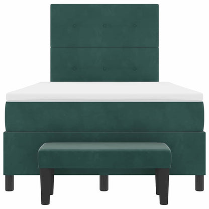 Letto a molle con testiera Verde Scuro 200 x 120 cm Velluto | homemem39