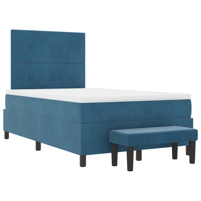 Letto a molle con testiera Blu scuro 200 x 120 cm Velluto | homemem39