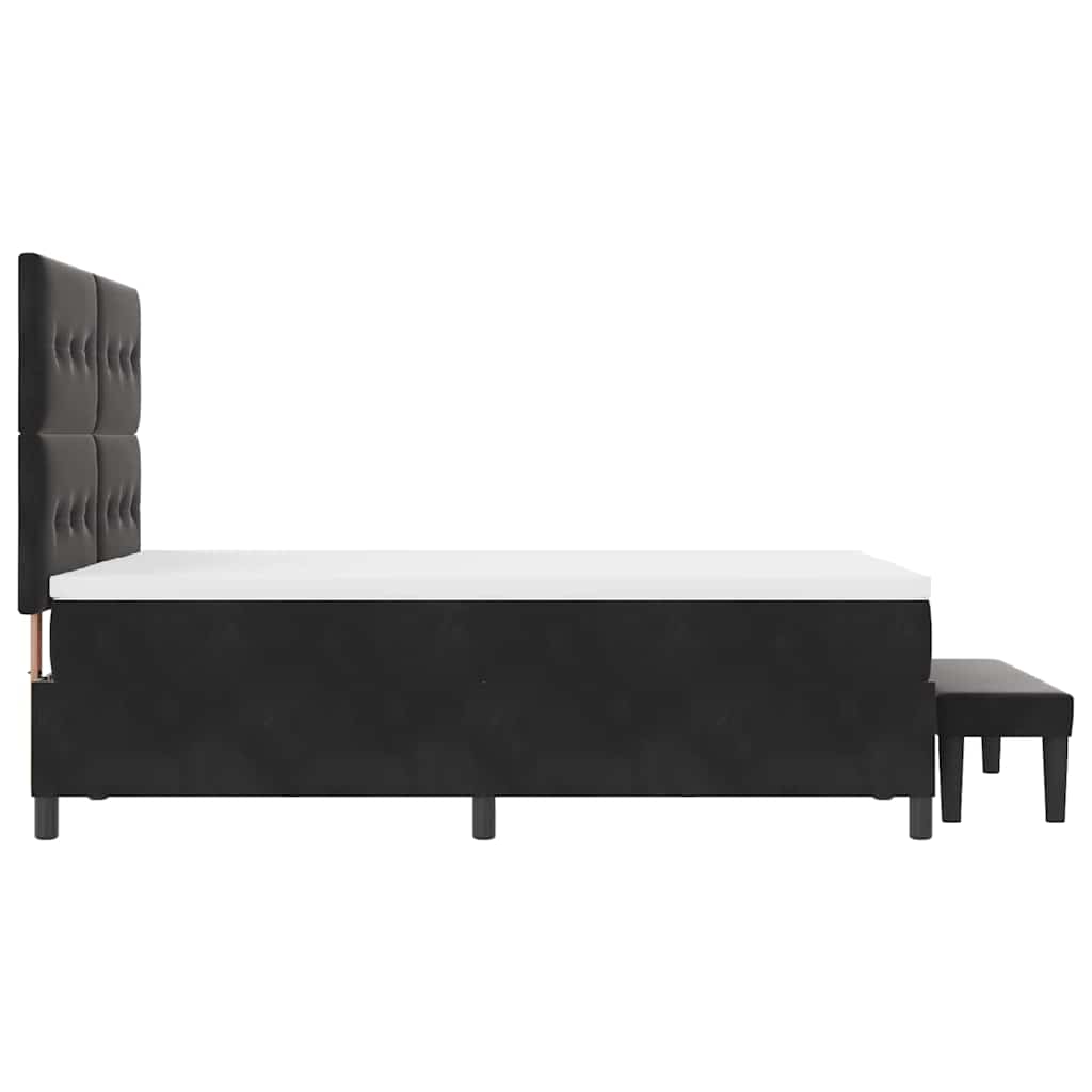Letto a molle con cuscino Nero 200 x 140 cm Velluto | homemem39