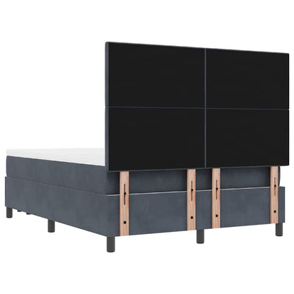 Letto a molle con cuscino Grigio scuro 200 x 160 cm Velluto | homemem39