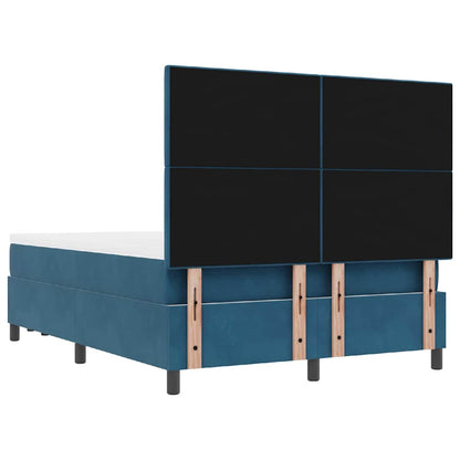 Letto a molle con testiera Blu scuro 200 x 160 cm Velluto | homemem39